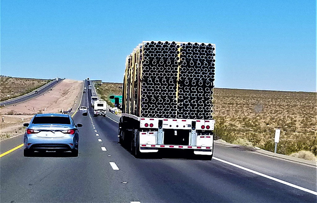 transportation of metal tubes long haul