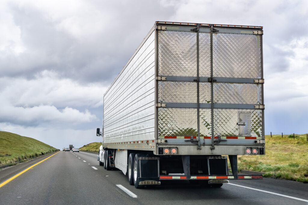 Truck driving on the interstates, California